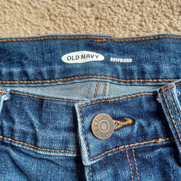 Old Navy Denim BoyFriend Shorts Women's Sz 2 Cuffed‎ Stretch Mid Rise - Picture 3 of 7